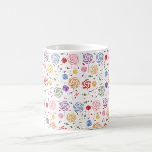 Lollipop Candy Pattern farbenfroh Kaffeetasse (Mittel)