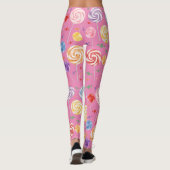 Lollipop Candy Pattern farbenfroh Leggings (Rückseite)