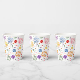 Lollipop Candy Pattern farbenfroh Pappbecher