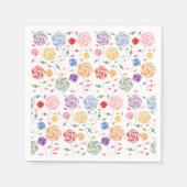 Lollipop Candy Pattern farbenfroh Serviette (Vorderseite)
