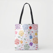 Lollipop Candy Pattern farbenfroh Tasche (Vorderseite)
