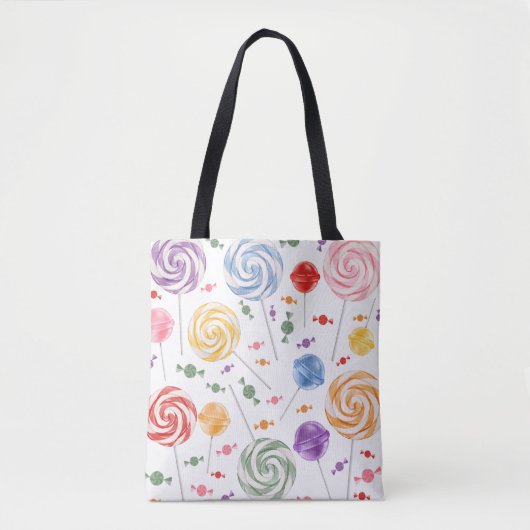 Lollipop Candy Pattern farbenfroh Tasche (Vorderseite)