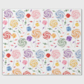 Lollipop Candy Pattern farbiges Wrapping Paper Geschenkpapier (Flach)