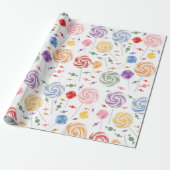 Lollipop Candy Pattern farbiges Wrapping Paper Geschenkpapier (Ungerollt)