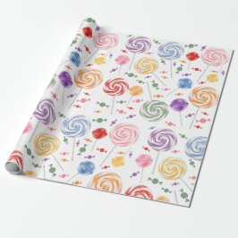 Lollipop Candy Pattern farbiges Wrapping Paper Geschenkpapier