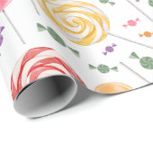 Lollipop Candy Pattern farbiges Wrapping Paper Geschenkpapier (Rolleneckpunkt)