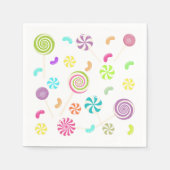 Lollipop Candy Pattern Paper Napkins Serviette (Vorderseite)