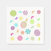 Lollipop Candy Pattern Paper Napkins