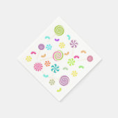 Lollipop Candy Pattern Paper Napkins Serviette (Ecke)