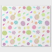 Lollipop Candy Pattern Wrapping Paper Geschenkpapier (Flach)