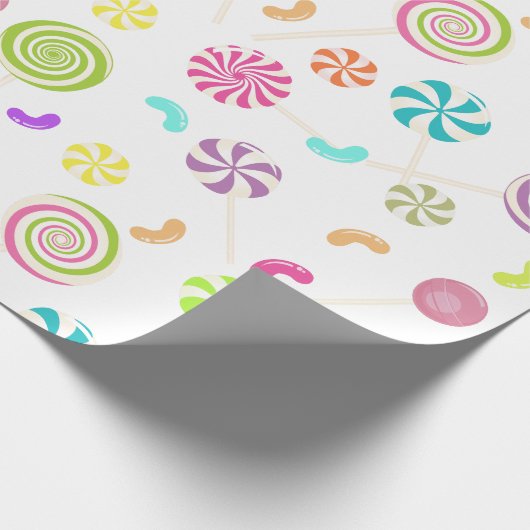 Lollipop Candy Pattern Wrapping Paper Geschenkpapier (Ecke)