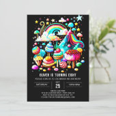 Lollipop Candyland Birthday Einladung (Stehend Vorderseite)