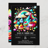 Lollipop Candyland Birthday Einladung (Vorne/Hinten)