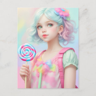 Lollipop Girl Postkarte