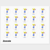 Lollipop Girl Sticker - Blonde (Blatt)
