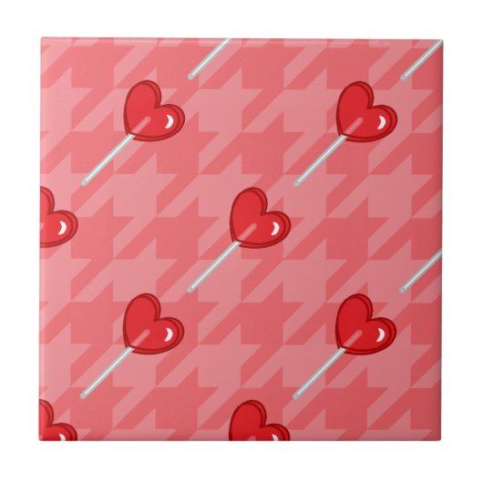 Lollipop-Hahnentrittmuster Fliese (Vorderseite)