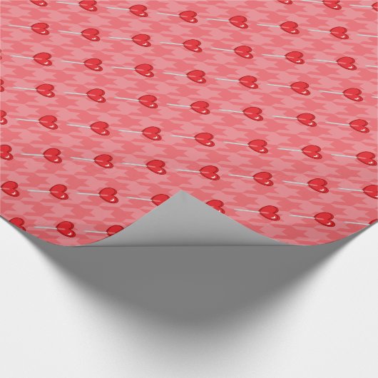 Lollipop-Hahnentrittmuster Geschenkpapier (Ecke)