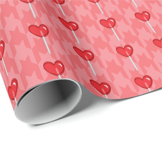 Lollipop-Hahnentrittmuster Geschenkpapier (Rolleneckpunkt)