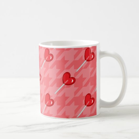 Lollipop-Hahnentrittmuster Kaffeetasse (Rechts)