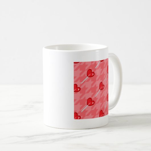 Lollipop-Hahnentrittmuster Kaffeetasse (VorderseiteRechts)