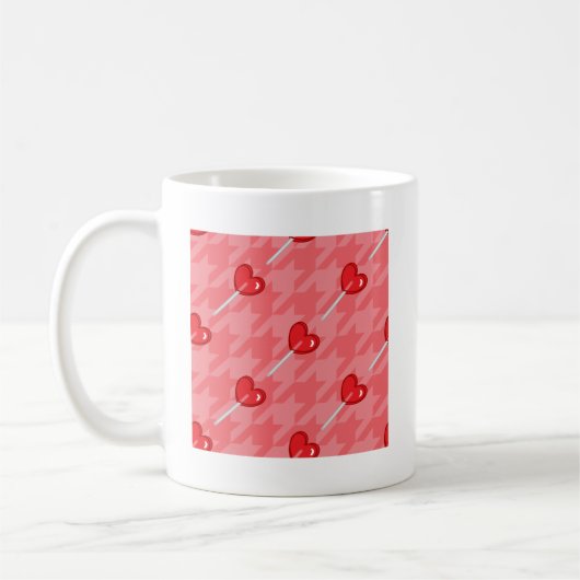 Lollipop-Hahnentrittmuster Kaffeetasse (Links)