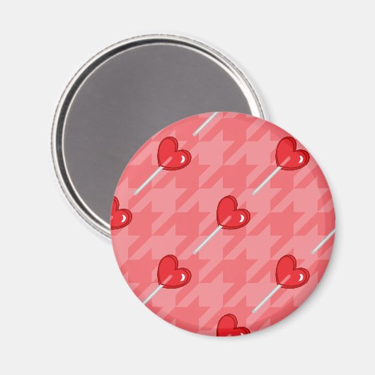 Lollipop-Hahnentrittmuster Magnet (Vorderseite/Rückseite)