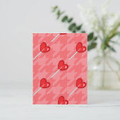 Lollipop-Hahnentrittmuster Postkarte (Stehend Vorderseite)