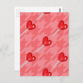 Lollipop-Hahnentrittmuster Postkarte (Vorne/Hinten)