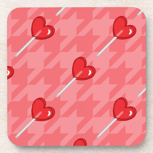 Lollipop-Hahnentrittmuster Untersetzer (Vorderseite)