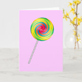 Lollipop Karte (Gelbe Blume)