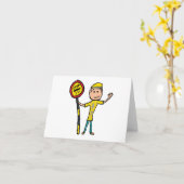 Lollipop Lady Karte (Gelbe Blume)