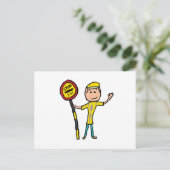 Lollipop Lady Postkarte (Stehend Vorderseite)