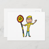 Lollipop Lady Postkarte (Vorne/Hinten)