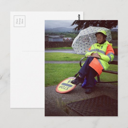 Lollipop Lady Postkarte (Vorne/Hinten)