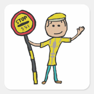 Lollipop Lady Quadratischer Aufkleber