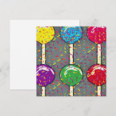 Lollipop-Liebe Feiertagskarte (Vorne/Hinten)