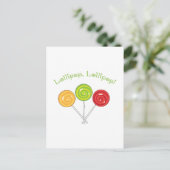 Lollipop Lollipop Postkarte (Stehend Vorderseite)