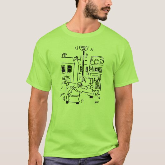 Lollipop Man Balancing Act mit Lollipop T-Shirt (Vorderseite)