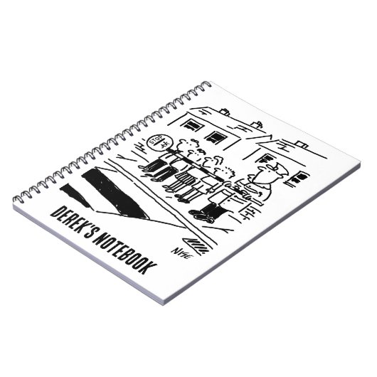 Lollipop Man benutzt Lollipop als Restraining Barr Notizblock (Linke Seite)