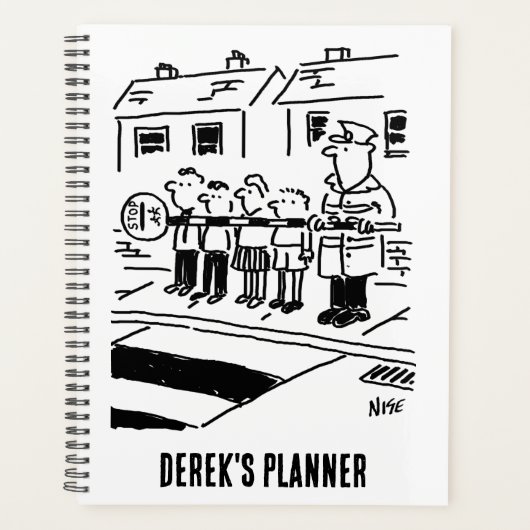 Lollipop Man benutzt Lollipop als Restraining Barr Planer (Vorderseite)