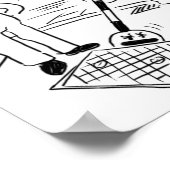 Lollipop Man benutzt sein Zeichen, um einen Abflus Poster (Ecke)