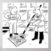 Lollipop Man benutzt sein Zeichen, um einen Abflus Poster (Vorne)