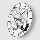 Lollipop Man fischen im Kanal Große Wanduhr (Winkel)