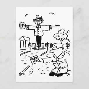 Lollipop Man ist Gartenarbeit Postkarte