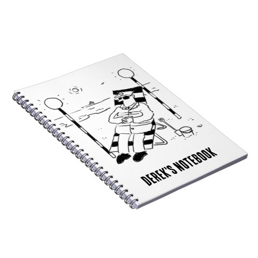 Lollipop Man ist Sonnenbaden. Surreal Notizblock (Rechte Seite)