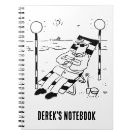 Lollipop Man ist Sonnenbaden. Surreal Notizblock