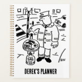 Lollipop Man kocht sein Frühstück. Funny Planer (Vorderseite)