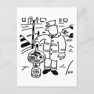 Lollipop Man kocht sein Frühstück Postkarte