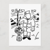 Lollipop Man kocht sein Frühstück Postkarte (Vorderseite)