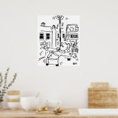 Lollipop Man macht Balancing Act mit Lollipop Poster (Küche)